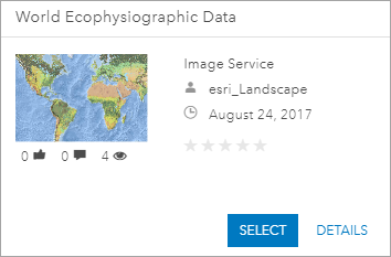 Servicio de superposición ráster ponderada World Ecophysiographic Data Servicio de superposición ráster ponderada World Ecophysiographic Data